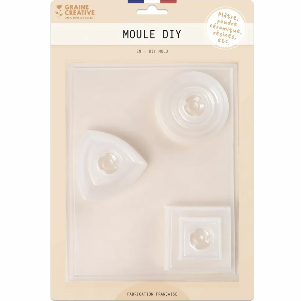 GRAINE CRÉATIVE - Moule 3 bougeoirs fantaisie 6 cm