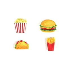 GRAINE CRÉATIVE - Moule en silicone pour pâte polymère - junk food - 20 x 13 cm