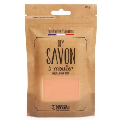 GRAINE CRÉATIVE - Pain de 100 g de savon opaque corail