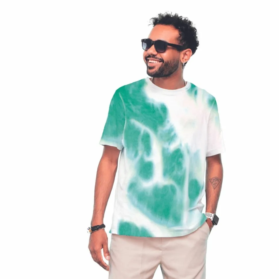 GRAINE CRÉATIVE - Peinture pour textile 100 ml effet tie and die - bleu turquoise