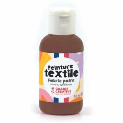 GRAINE CRÉATIVE - Peinture pour textile 50 ml - chocolat