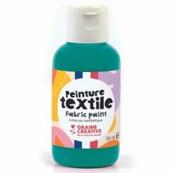 GRAINE CRÉATIVE - Peinture pour textile 50 ml - vert canard