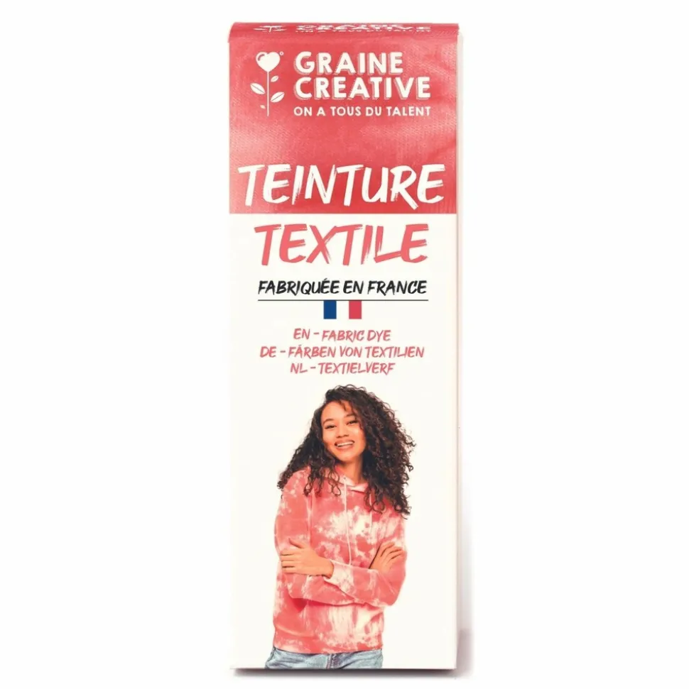 GRAINE CRÉATIVE - Peinture pour textile 100 ml effet tie and die - corail