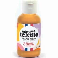 GRAINE CRÉATIVE - Peinture pour textile 50 ml - doré
