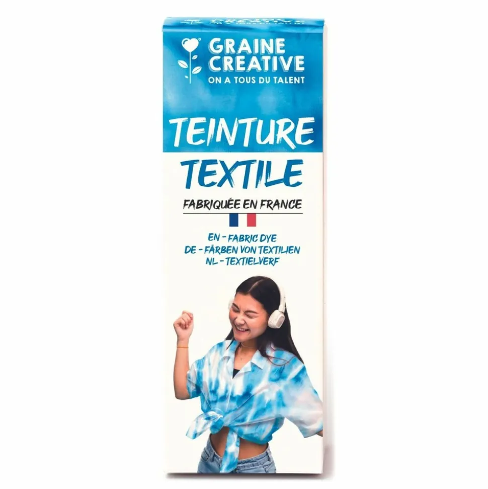 GRAINE CRÉATIVE - Peinture pour textile 100 ml effet tie and die - ultramarine