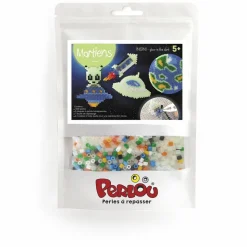 GRAINE CRÉATIVE - Perles à repasser - perlou martien phosphorescent