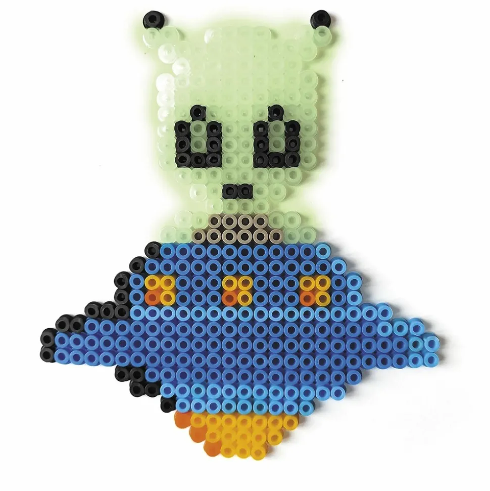 GRAINE CRÉATIVE - Perles à repasser - perlou martien phosphorescent