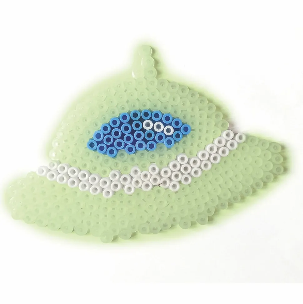 GRAINE CRÉATIVE - Perles à repasser - perlou martien phosphorescent