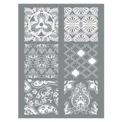 GRAINE CRÉATIVE - Pochoir pour pâte polymère 11,4 x 15,3 cm - hindou