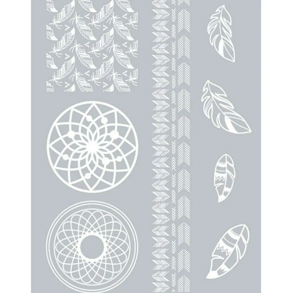 GRAINE CRÉATIVE - Pochoir pâte polymère attrape-rêves 11,4 x 15,3 cm