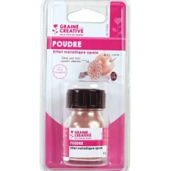 GRAINE CRÉATIVE - Poudre effet métallique pour pâte polymère - saumon