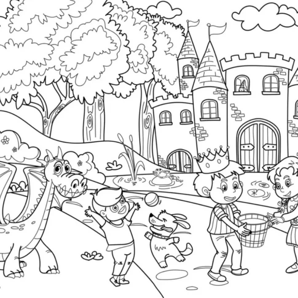 GRAINE CRÉATIVE - Rouleau adhésif à colorier repositionnable - 355 cm