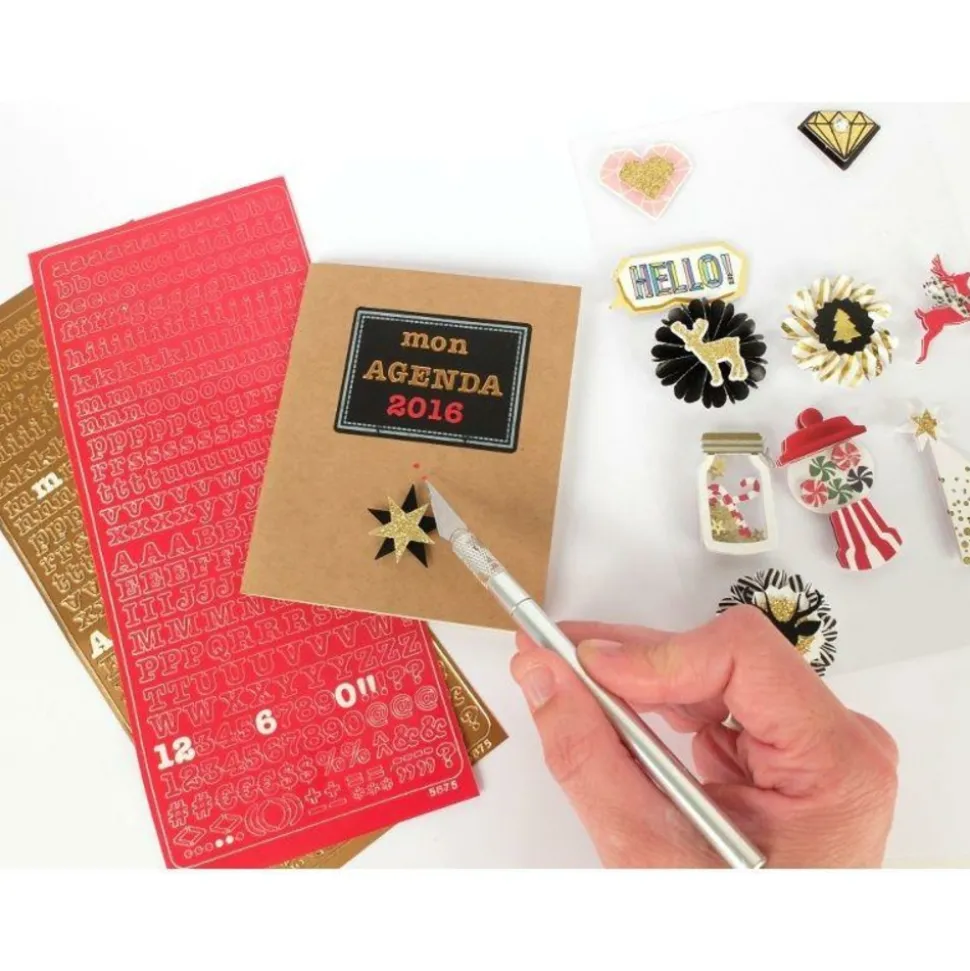 GRAINE CRÉATIVE - Stickers alphabet peel off's vert 10,5 x 23,2 cm