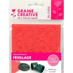 GRAINE CRÉATIVE - Tapis de texture pour pâte polymère - feuillage