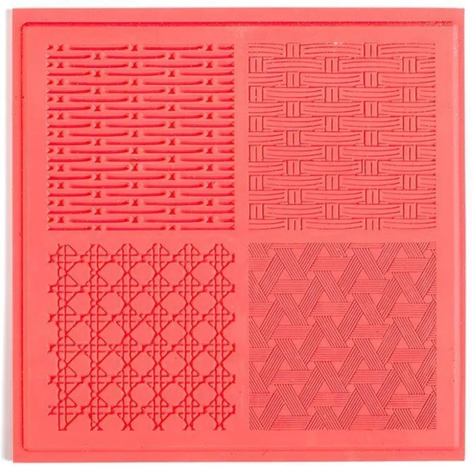 GRAINE CRÉATIVE - Tapis de texture pour pâte polymère - vannerie