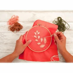 GRAINE CRÉATIVE - Toile en coton à border rouge 45 x 60 cm