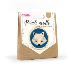 GRAINE CREATIVE - Kit punch needle renard, D.20 cm
