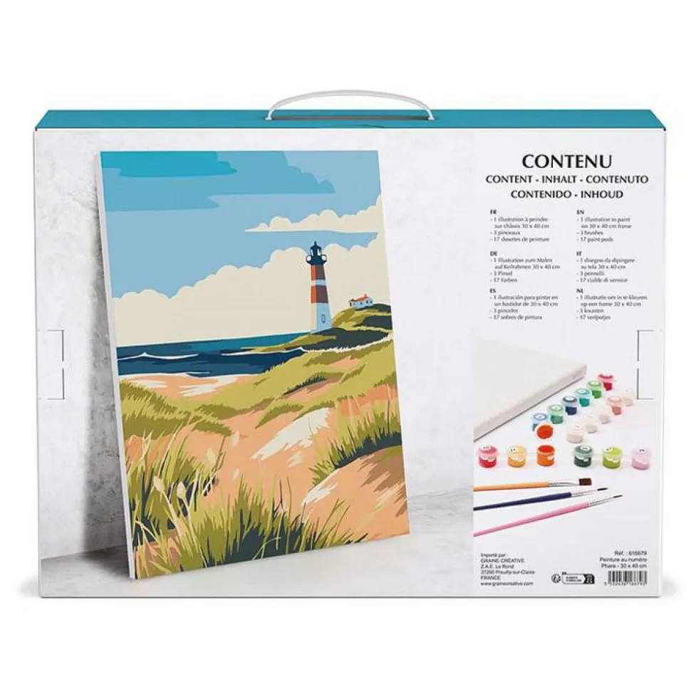 GRAINE CREATIVE - Peinture au numero 30x40 cm - phare
