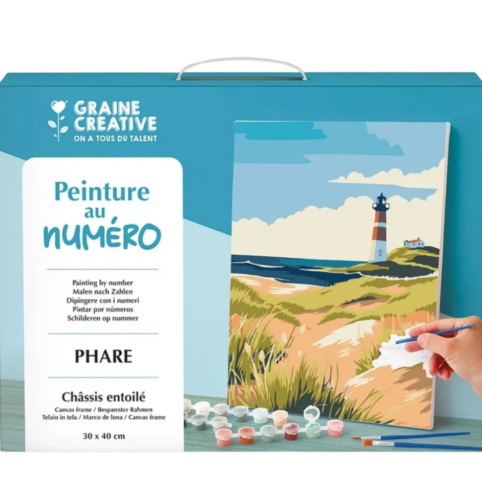 GRAINE CREATIVE - Peinture au numero 30x40 cm - phare