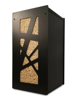 GRANULEBOX - Rangement de granulés de bois en intérieur 55Kg archi noir