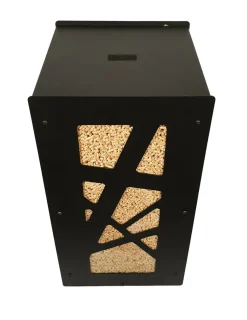GRANULEBOX - Rangement de granulés de bois en intérieur 55Kg archi noir