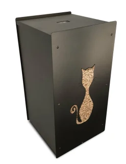 GRANULEBOX - Rangement granulé de bois 55kg noir felix