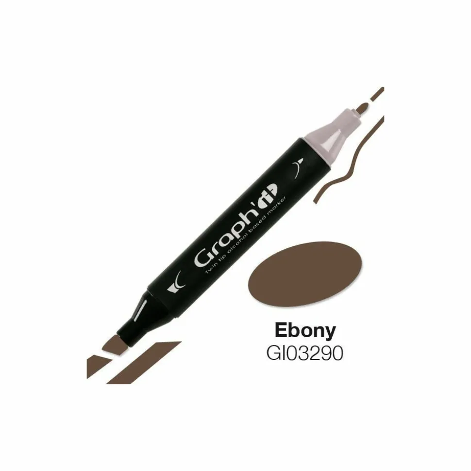 GRAPH'IT - Marqueur graph'it à double pointe - ebony