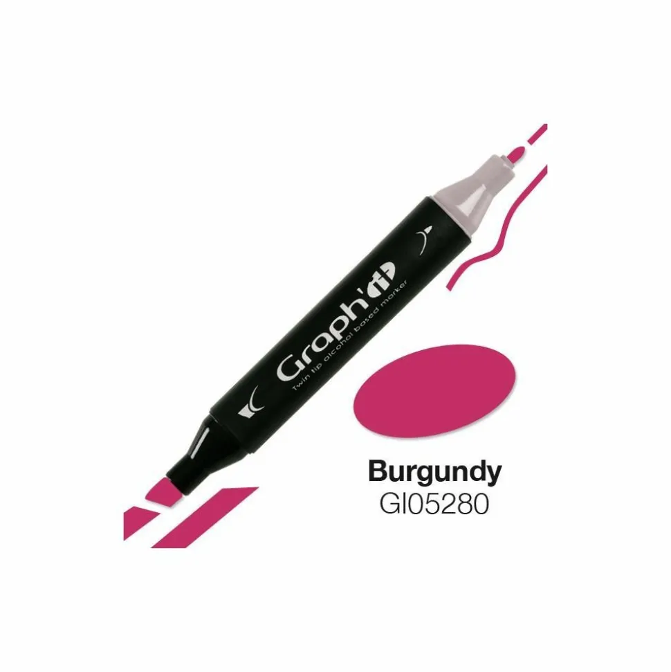 GRAPH'IT - Marqueur graph'it à double pointe - bordeaux