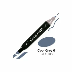 GRAPH'IT - Marqueur graph'it à double pointe - gris froid 6