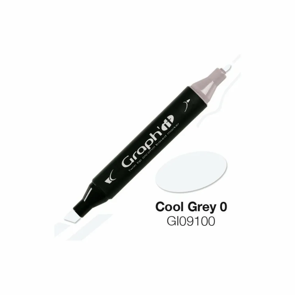 GRAPH'IT - Marqueur graph'it à double pointe - gris froid 0