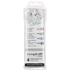 GRAPH'IT - Set 4 fine liners couleurs graph'it - pointe 0,5 mm