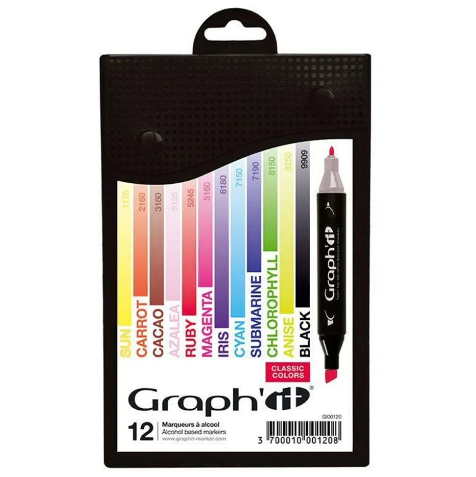 GRAPH'IT - Set 12 marqueurs graph'it - classic colors