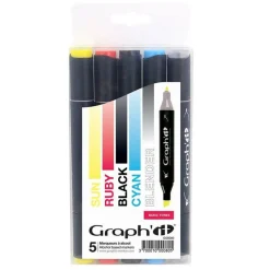GRAPH'IT - Set 5 marqueurs graph'it - basic tones