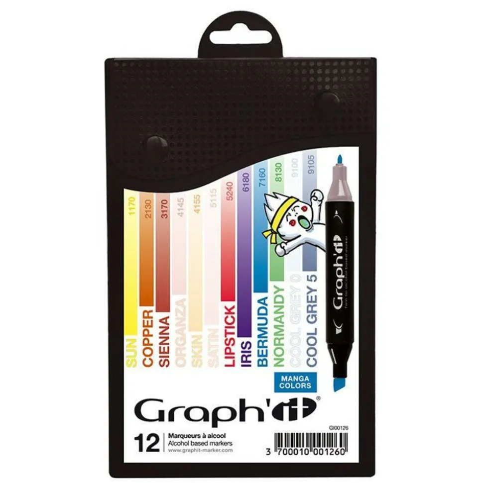 GRAPH'IT - Set 12 marqueurs graph'it - manga colors