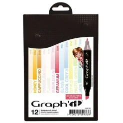 GRAPH'IT - Set 12 marqueurs graph'it - characters colors