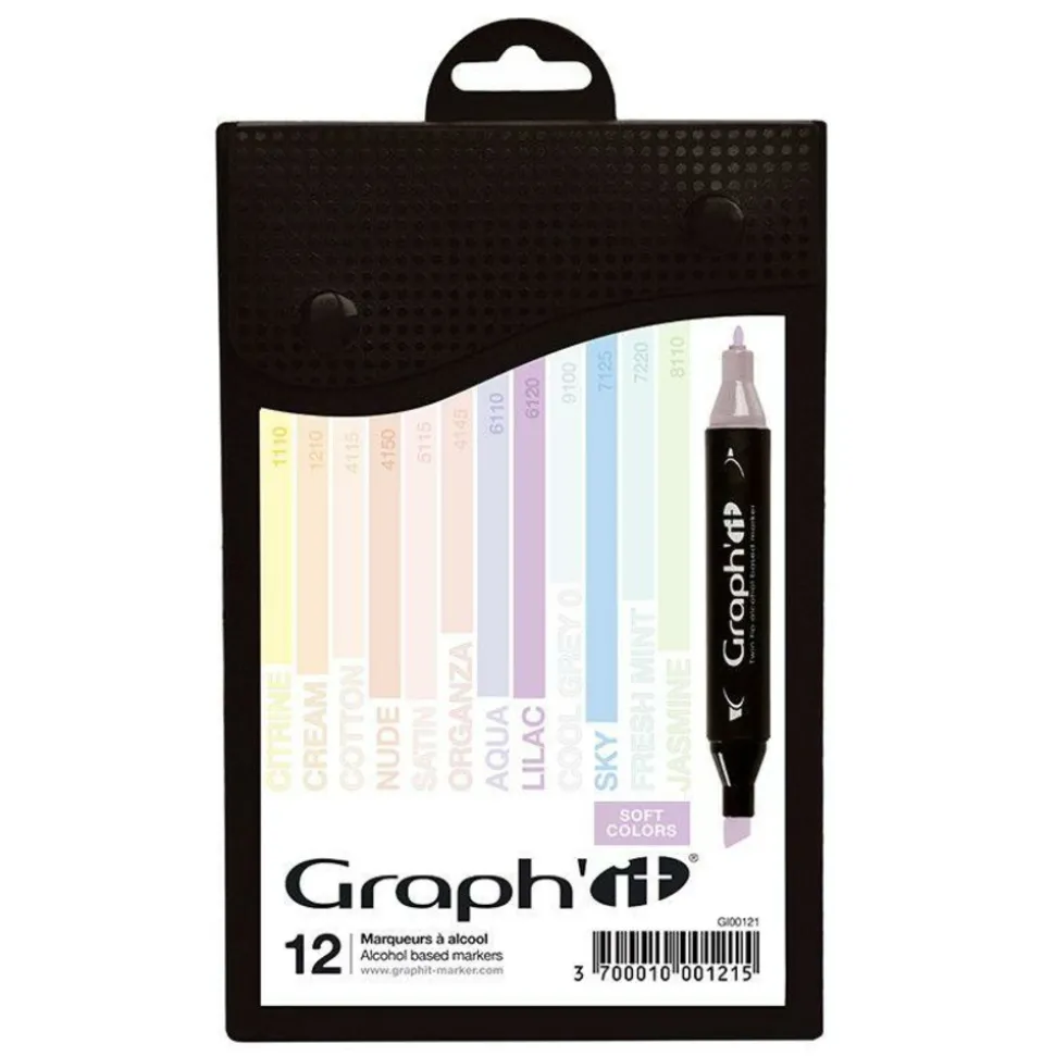 GRAPH'IT - Set 12 marqueurs graph'it - soft colors