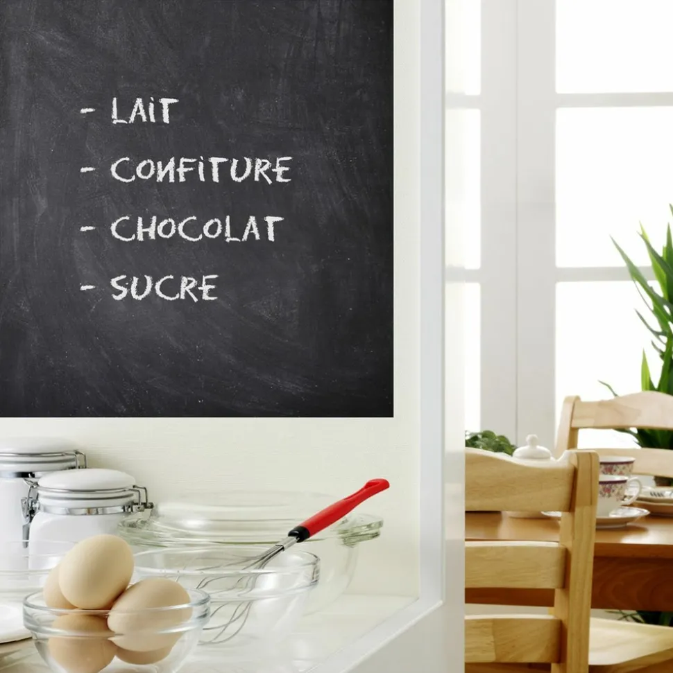HABITABLE - Adhésif décoratif tableau noir - 100 x 45 cm - noir