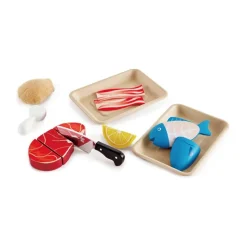 HAPE - Viandes et poissons à découper en bois pour enfants