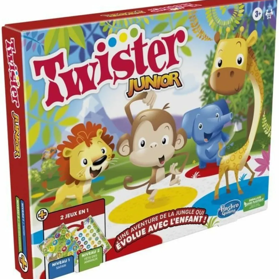 HASBRO GAMING - Jeu de société twister tapis réversible 2-en-1 évolutif
