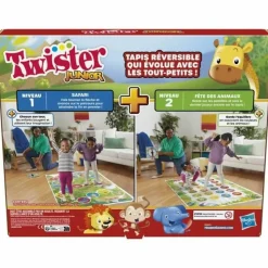 HASBRO GAMING - Jeu de société twister tapis réversible 2-en-1 évolutif