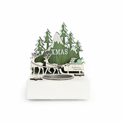 HEART OF THE HOME - Photophore de noël forest tradi - 1 bougie - vert