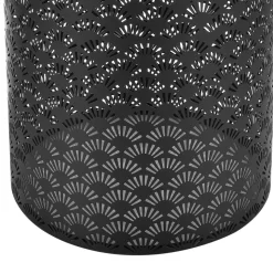 HELLOSHOP26 - Ensemble de 2 supports de plantes lot pots de fleur set cache-pot ensemble bacs à fleurs vases métal tailles différentes noir