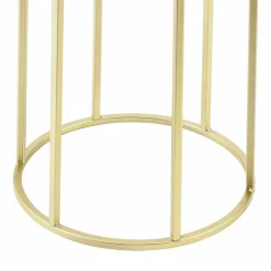 HELLOSHOP26 - Set de 2 supports de plantes ensemble pot de fleur lot cache-pot ensemble bac à fleurs vase métal tailles différentes doré no