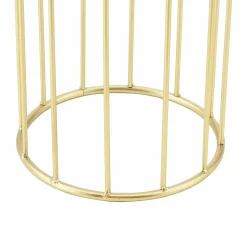 HELLOSHOP26 - Set de 2 supports de plante ensemble cache-pot pot de fleur bac à fleurs vase métal tailles différentes doré noir