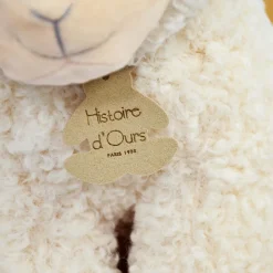 HISTOIRE D'OURS - Peluche agneau beige 30 cm
