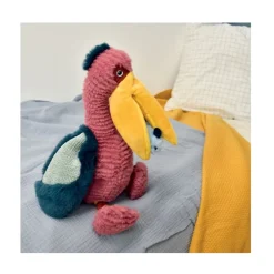 HISTOIRE D'OURS - Peluche pélican rose