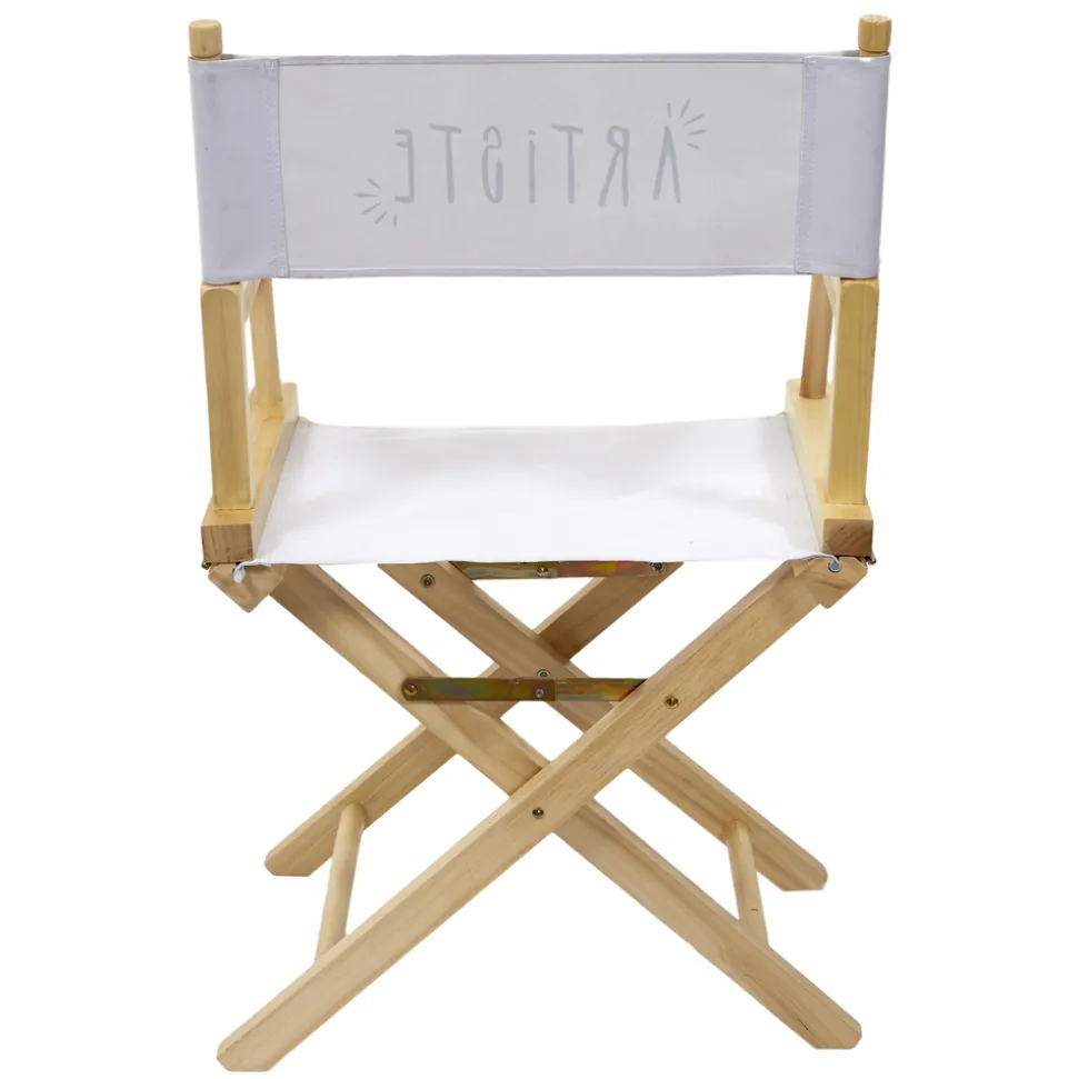 HOME DECO FACTORY - Chaise de directeur artistique en bois et tissu