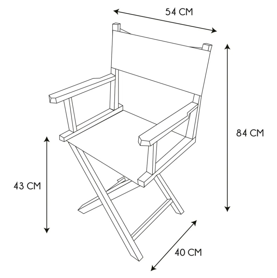 HOME DECO FACTORY - Chaise de directeur artistique en bois et tissu