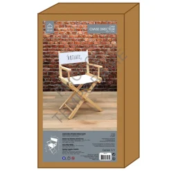 HOME DECO FACTORY - Chaise de directeur artistique en bois et tissu