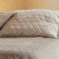 HOME MAISON - Home maison - couvre-lit et taies d'oreiller en velours matelassé